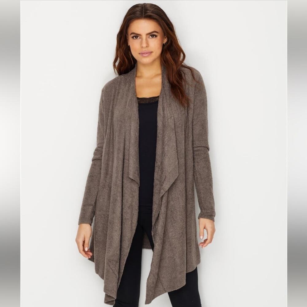 BAREFOOT DREAMS Cozychic Lite Bamboo Calypso Wrap Cardigan Small / Medium Brown